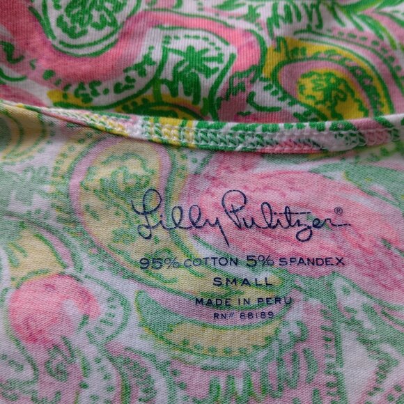 Lilly Pulitzer Tabbie Tank Top Women's Small Pullover Hot Wings Flamingo Paisley - Picture 2 of 7